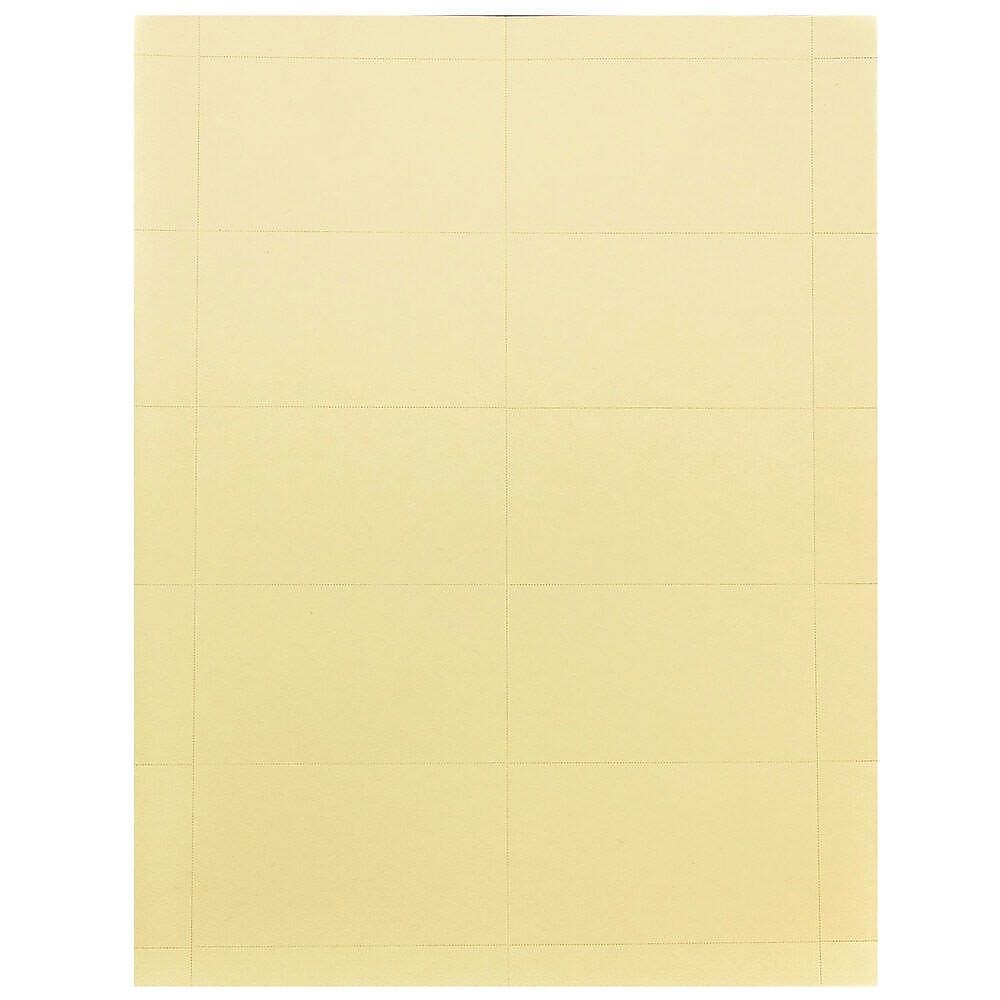 JAM Paper® Printable Business Cards, 3 1/2 x 2, Ivory Vellum, 100/Pack (22130976)