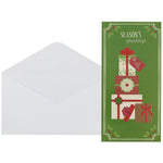 JAM Paper® Christmas Money Cards Set, Seasons Greetings Gifts, 6/Pack (95231613)
