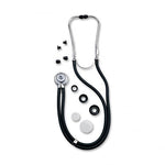 Medline Dual-Head Sprague Rappaport Stethoscope, 22", Black (MDS926301)