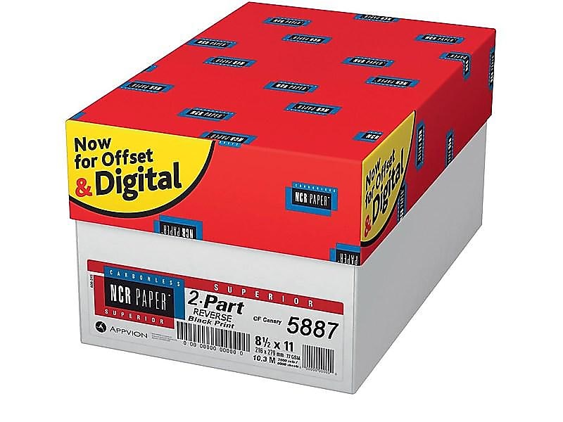 NCR Paper Superior 8.5" x 11" Carbonless Paper, 20 lbs, 92 Brightness, 500/Ream, 10 Reams/Carton (5887NCASE)
