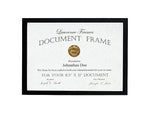 Lawrence Frames 8.5" x 11" Black Wood Certificate Frame (755581)