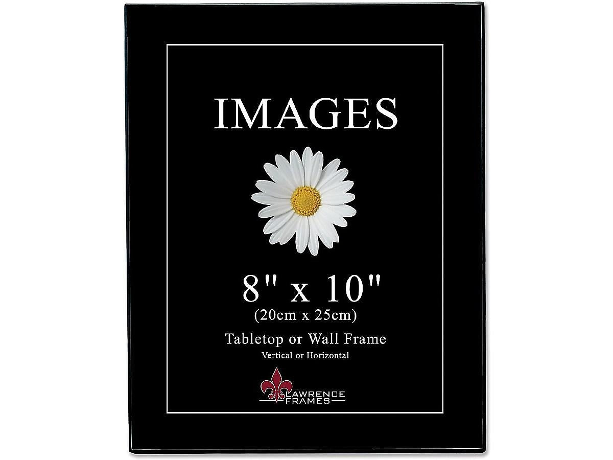 Lawrence Frames Images 8" x 10" Plastic Picture Frames, Black, 6/Pack (350080)