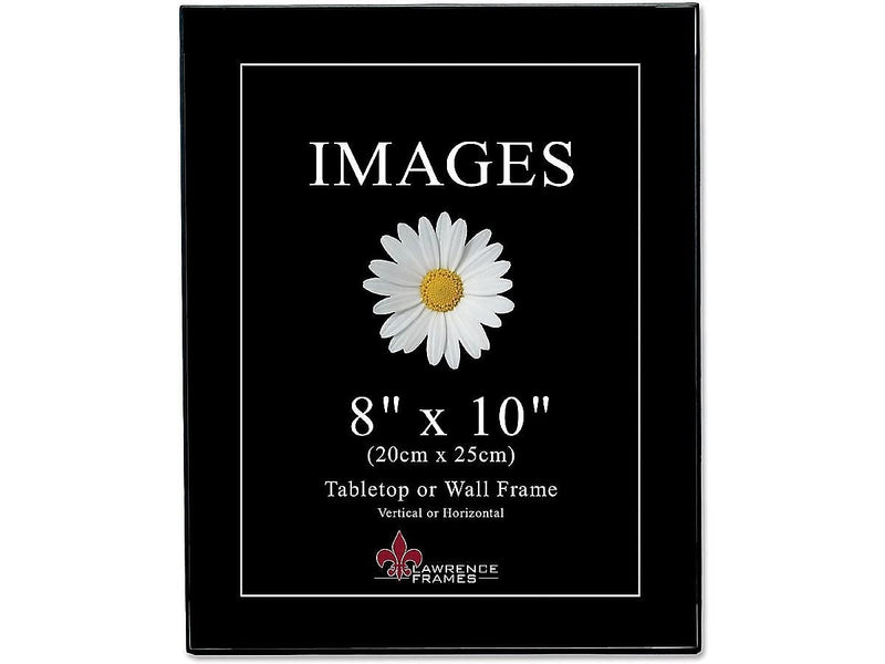 Lawrence Frames Images 8" x 10" Plastic Picture Frames, Black, 6/Pack (350080)