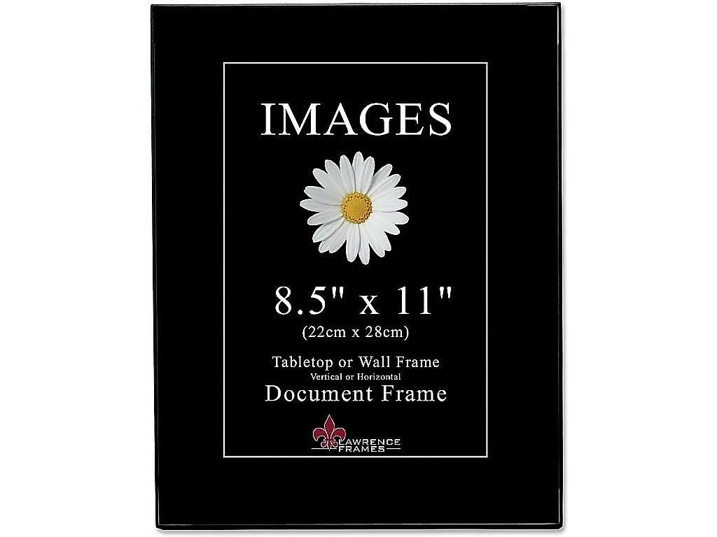 Lawrence Frames Images Plastic Certificate Frames, Black, 6/Pack (350081)