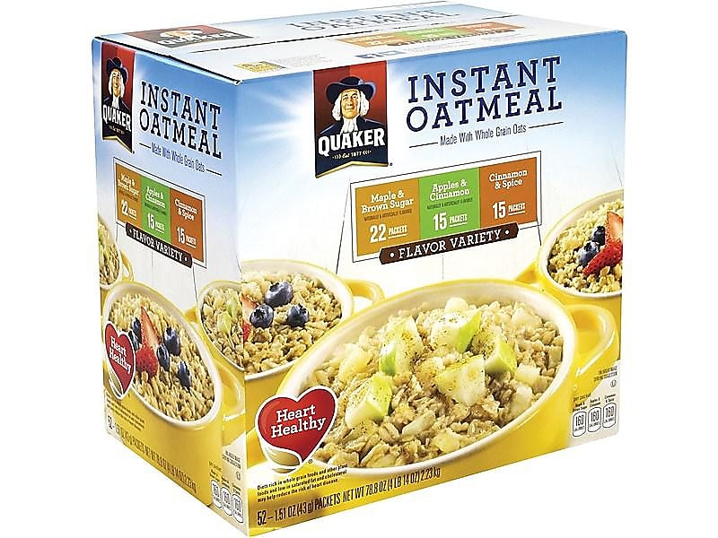 Quaker Variety Oatmeal, 1.51 oz., 52/Box (220-00482)