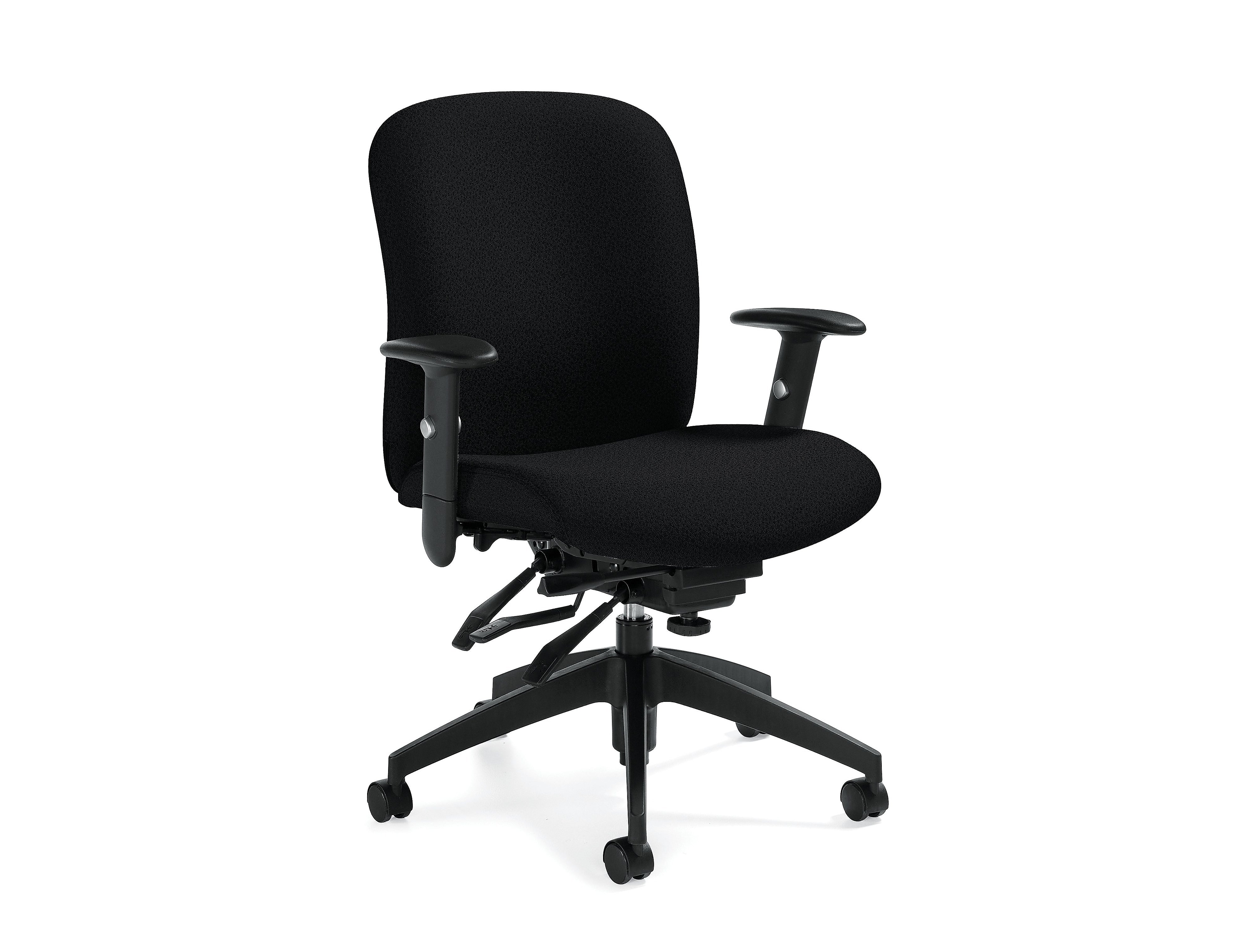Global Truform Fabric Computer and Desk Chair, Black (QSTS54513BKQL10)