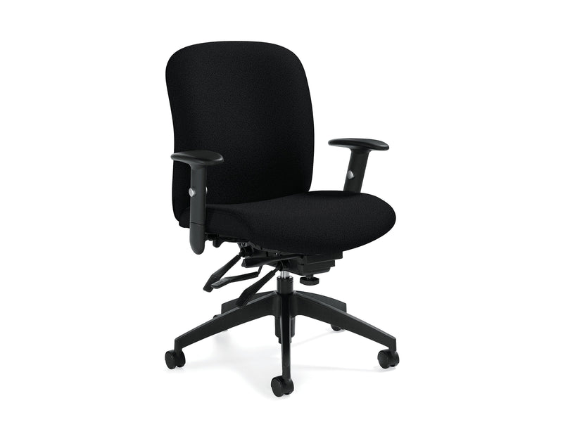 Global Truform Fabric Computer and Desk Chair, Black (QSTS54513BKQL10)