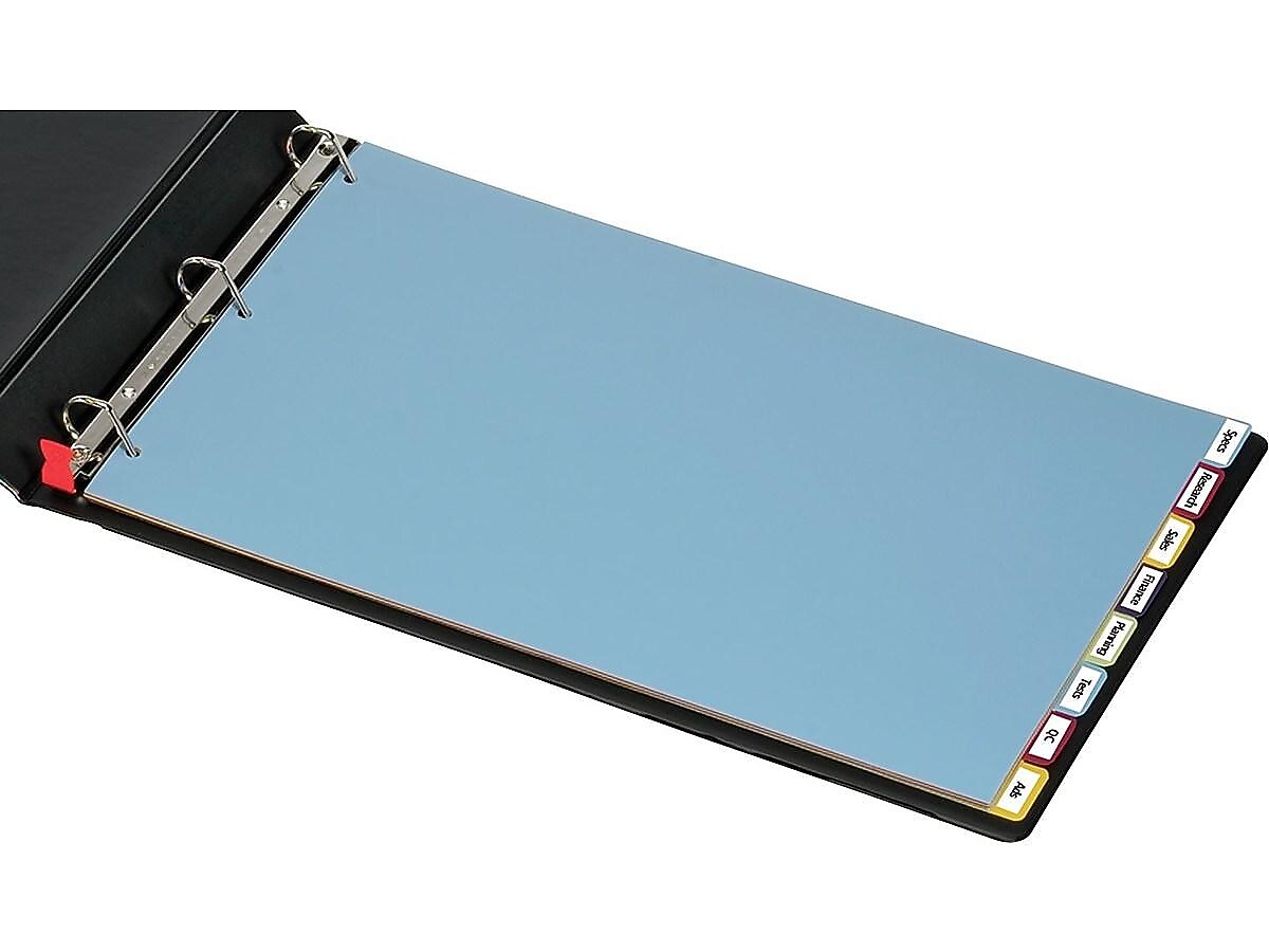 Cardinal Blank Dividers, 8-Tab, Blue/Green/Purple/Red/Yellow (CRD 84251)