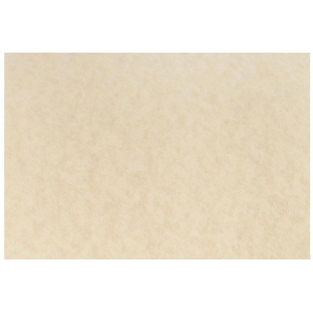 JAM Paper® Blank Flat Note Cards, A7 Size, 5 1/8 x 7, Natural Parchment, 25/Pack (17531641)