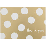 JAM Paper® Blank Thank You Cards Set, Gold Polka Dot, 10/Pack (D41109TYGLMB)