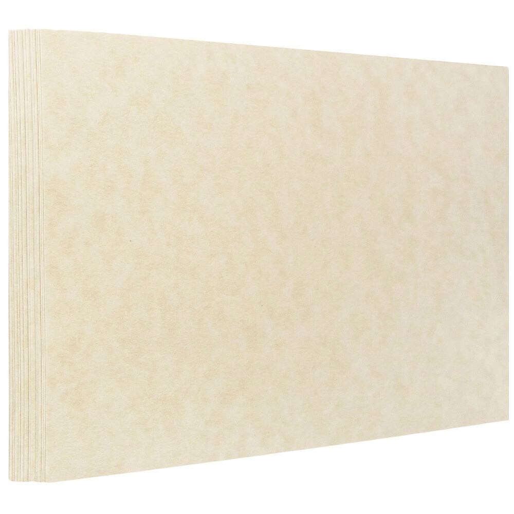 JAM Paper® Blank Flat Note Cards, A6 Size, 4 5/8 x 6 1/4, Natural Parchment, 25/Pack (17531640)