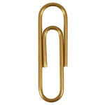 JAM Paper Paper Clips, 1" Capacity, Gold, 100 Clips/Pack, 2/Pack (21832058a)