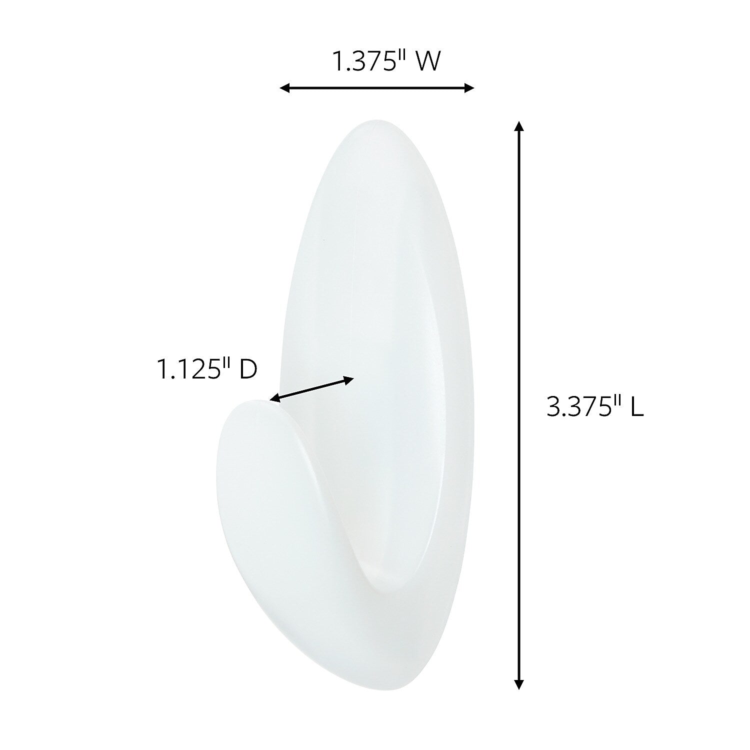 Command Medium Bath Hooks Value Pack, White, 6 Hooks (BATH18-6ES)