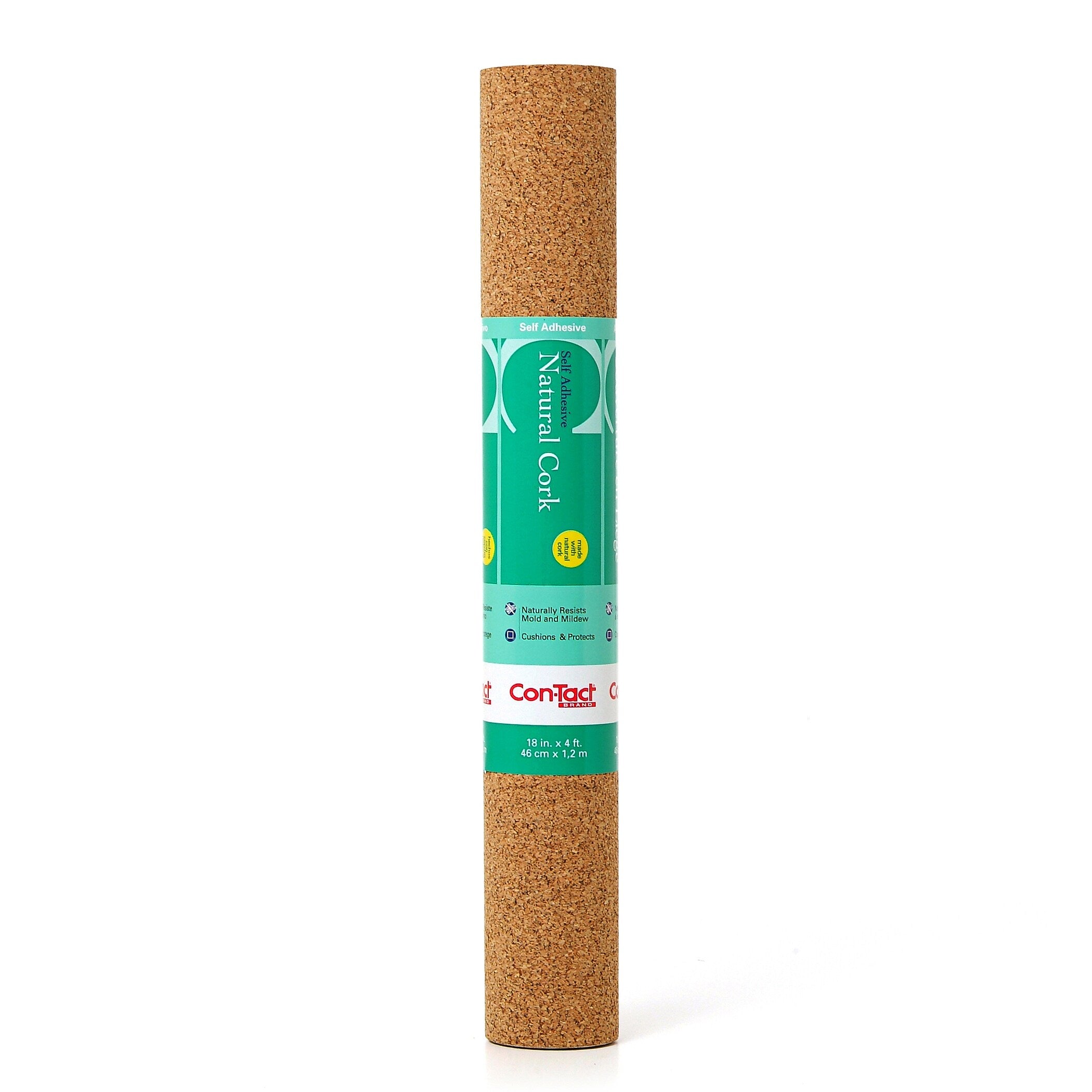 Kittrich Con-Tact® Adhesive Roll, 18" x 4', Cork (KIT04FC642106)