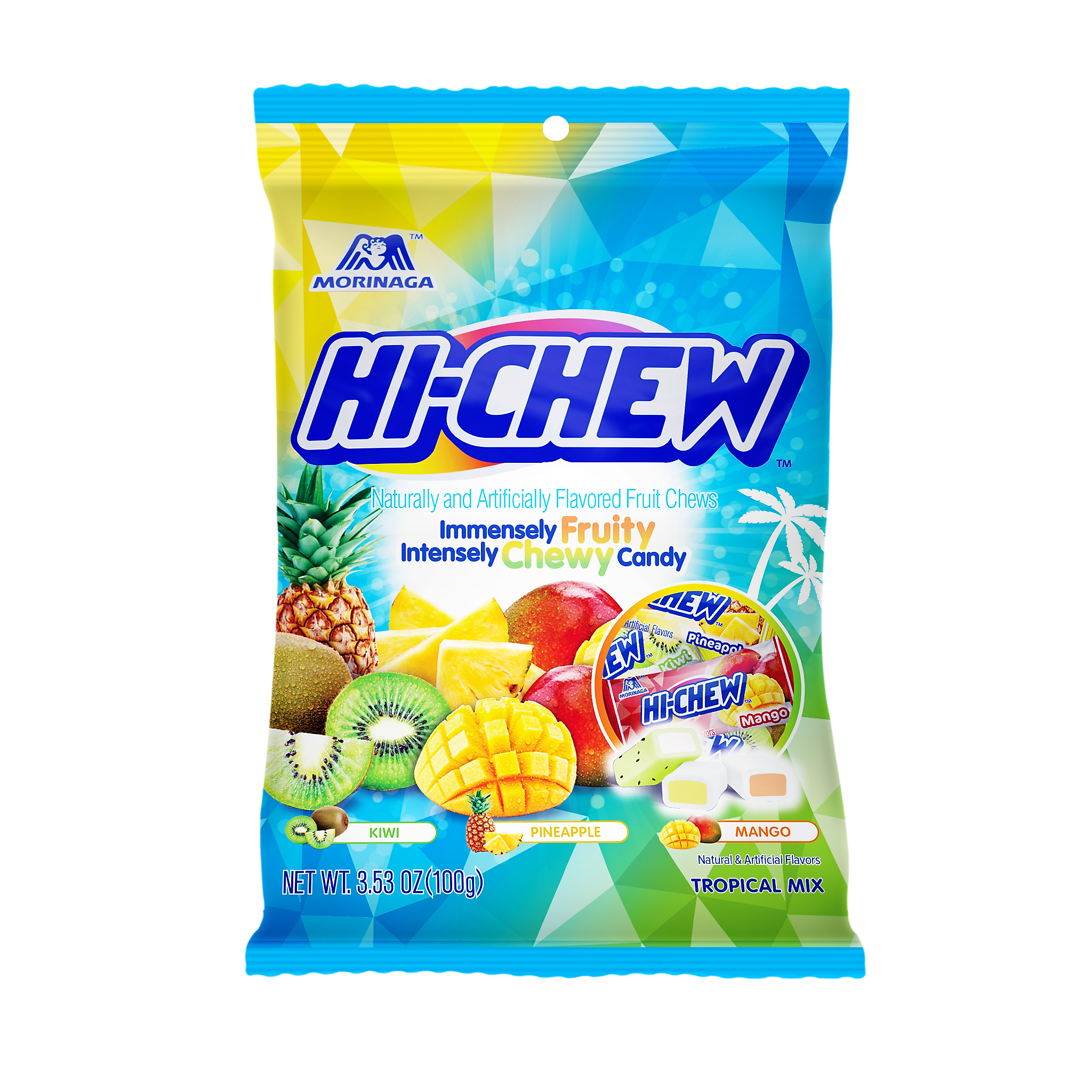 Hi-Chew Tropical Mix Chews, 3.53 oz, 6/Carton (MOR00434)