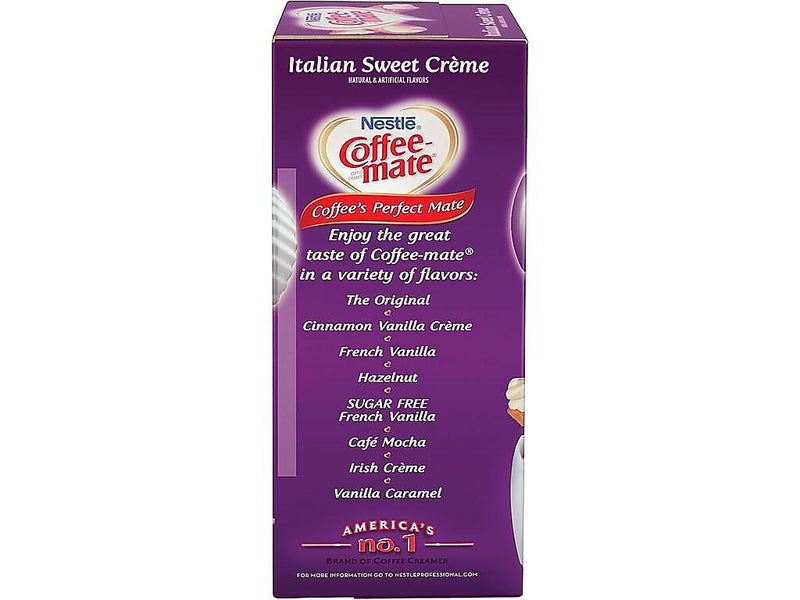 Coffee mate Italian Sweet Creme Liquid Creamer, 0.38 Oz., 50/Box (NES84652)