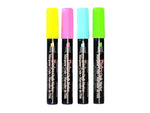 Marvy Uchida Bistro Chalk Markers, Chisel Point, Assorted, 4/Pack (12161)