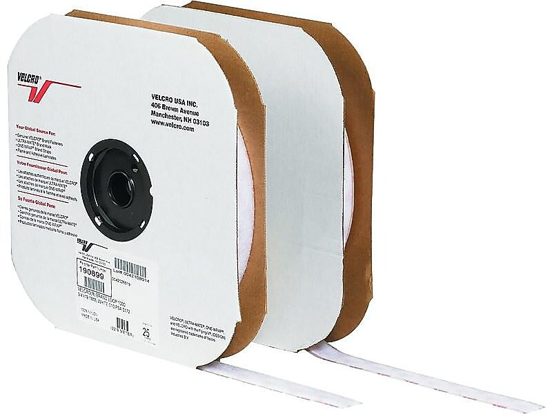 Velcro® Brand 1" x 75' Sticky Back Loop Only Roll, White (VEL136)
