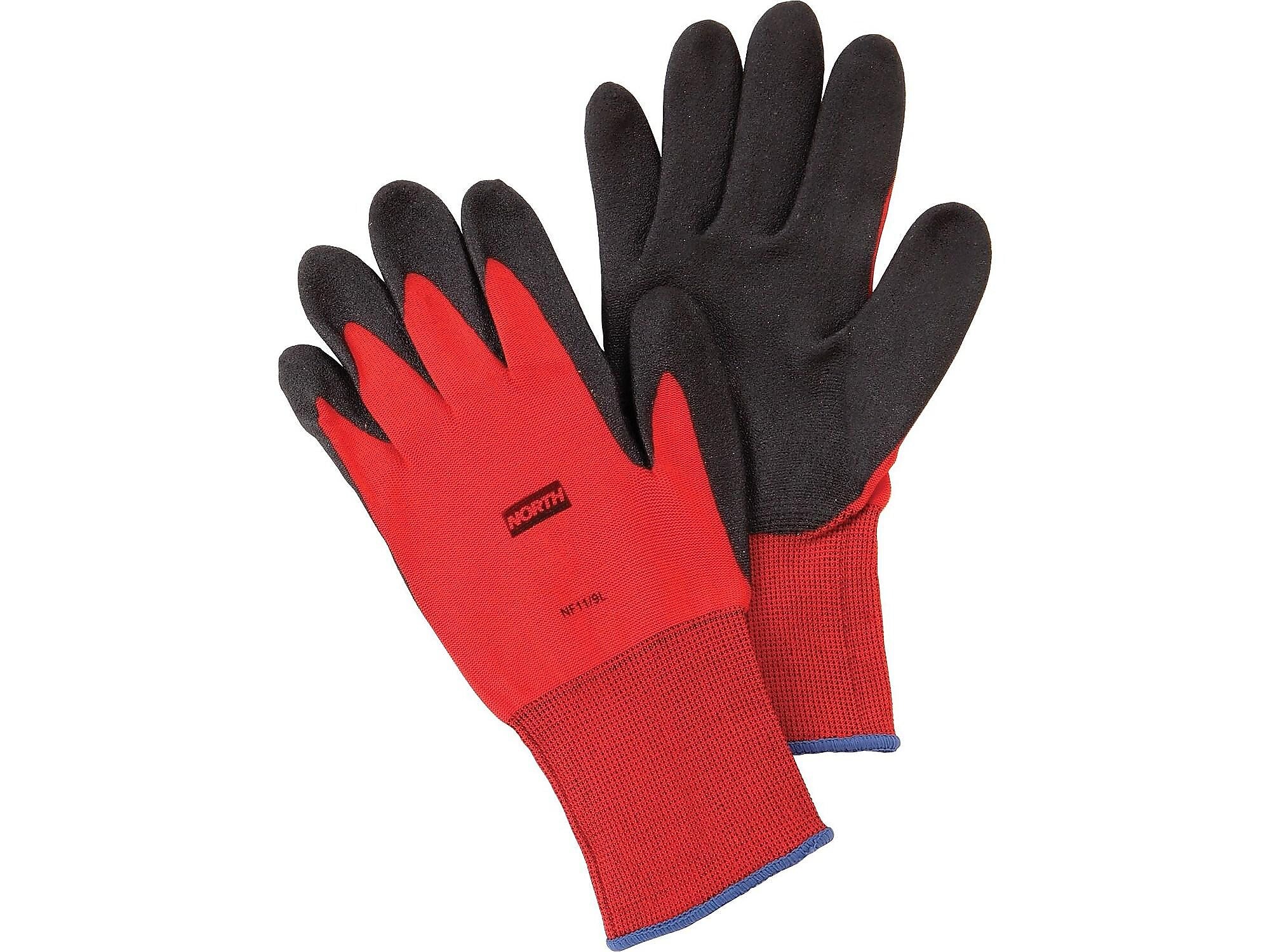 North by Honeywell NorthFlex Red PVC Gloves, Red/Black, Dozen (NF11/8M)