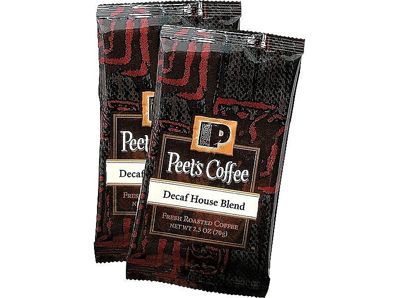 Peet's Coffee Decaf House Blend Ground Coffee, Dark Roast, 18/Box (PCEDRGP25)