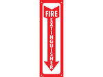 Cosco Fire Extinguisher Indoor/Outdoor Wall Sign, 4" x 13", Red/White (098063)