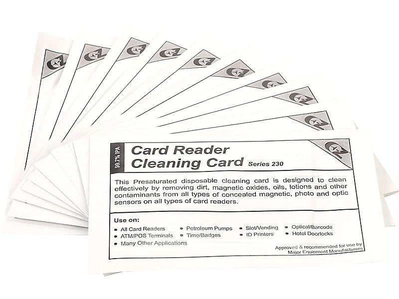 Clean Card International Series 230 Cleaning Cards, 10/Pack (CC23)