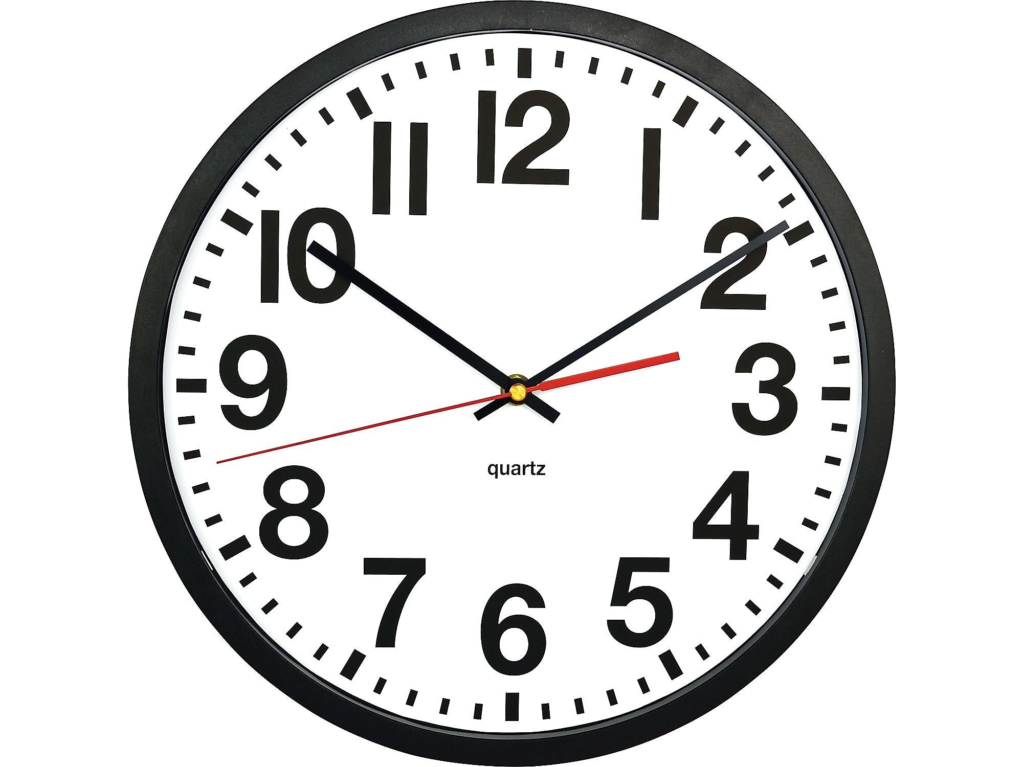 Tempus Quartz Wall Clock, Plastic, 13" (TC6236RF)