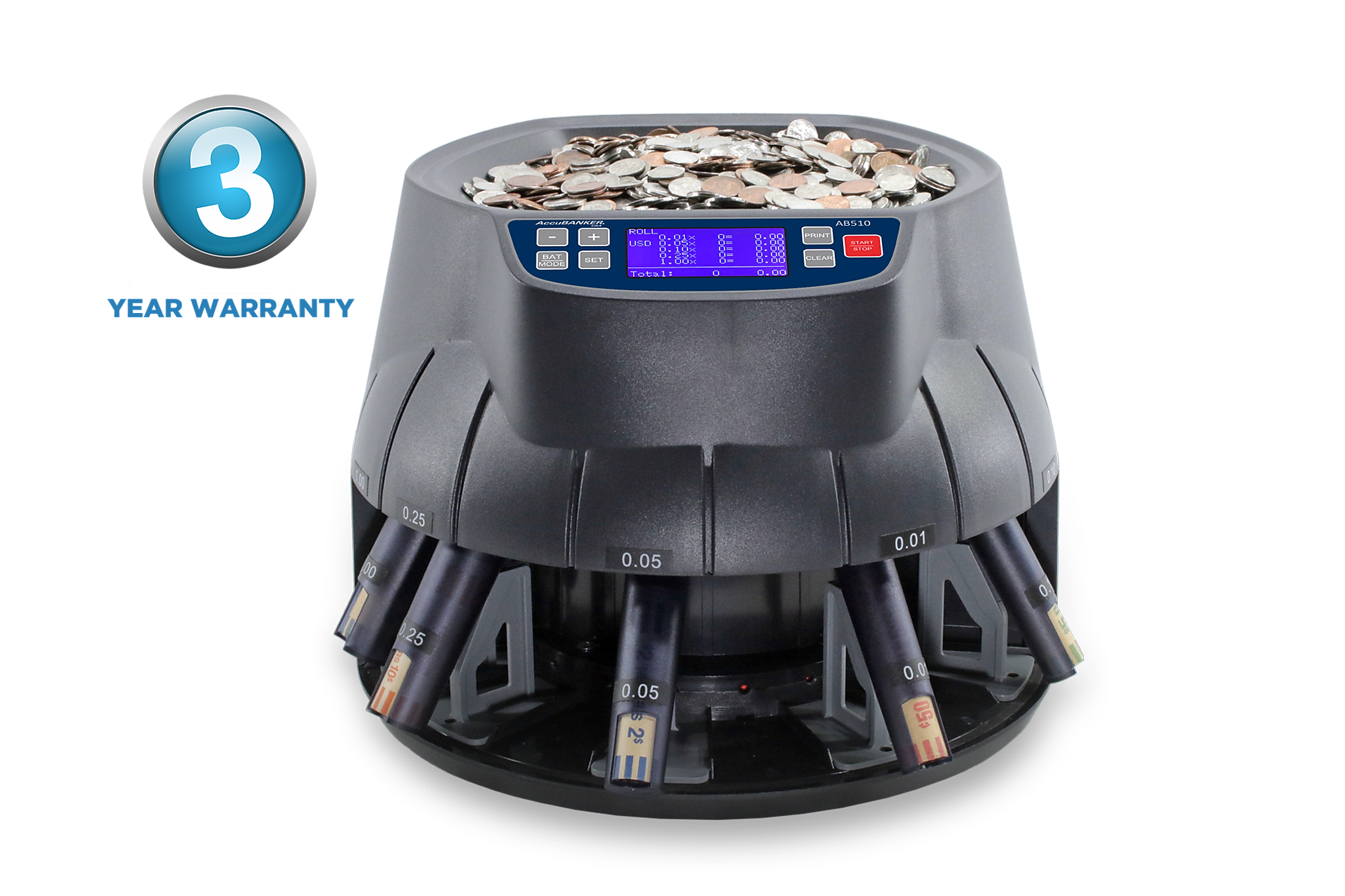 AccuBANKER Sort & Wrap Coin Counter (AB510)
