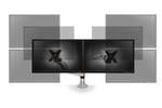 3M™ Dual Monitor Arm, Grab Monitor to Adjust Height, Tilt, Swivel, Rotate, Holds Monitors Up to 20 lbs. and ≤27" (MA265S)