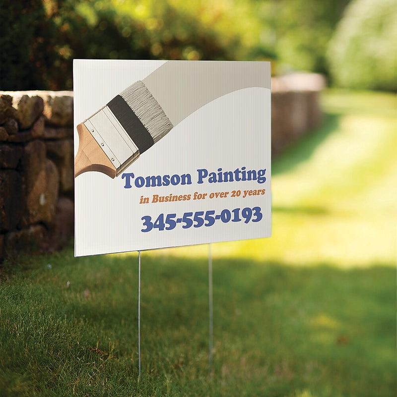 Corrugated Heavy Duty Full Color Yard Sign, 18" x 24", 6MM, 1 Sign