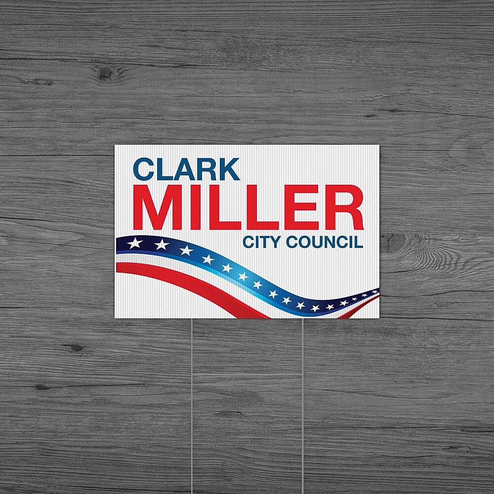 Corrugated Heavy Duty Full Color Yard Sign, 12" x 18", 6MM, 1 Sign