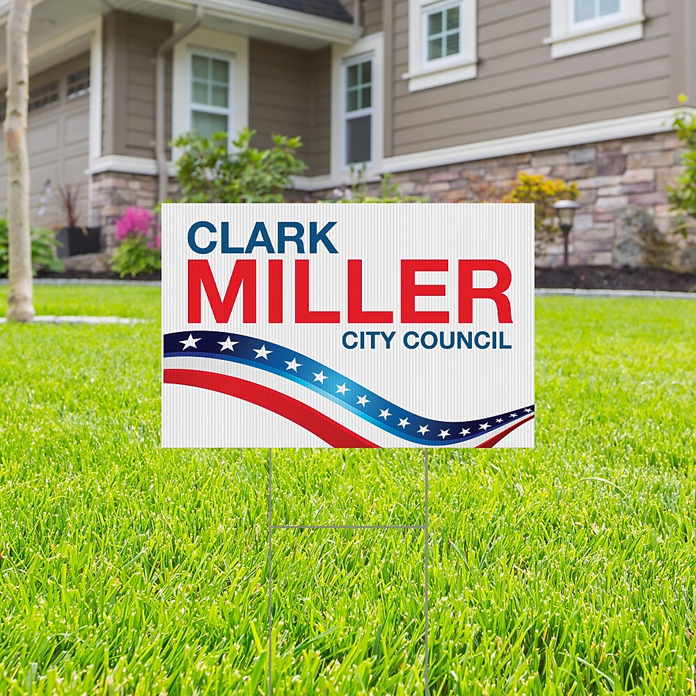 Corrugated Heavy Duty Full Color Yard Signs, 12" x 18", 6MM, 10 Signs