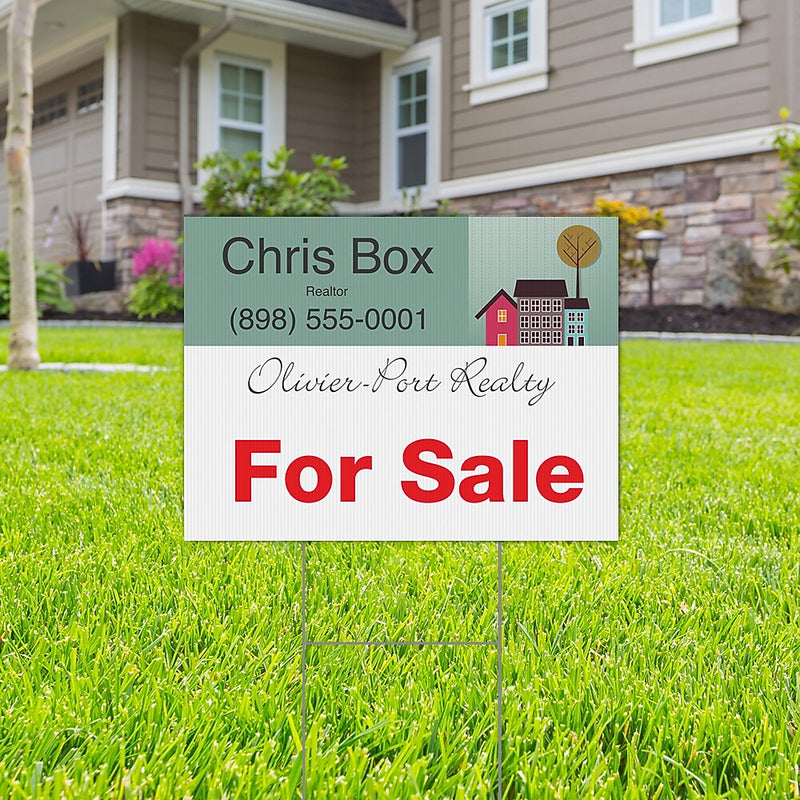 Corrugated Full Color Yard Signs, 18" x 24", 4MM, 10 Signs