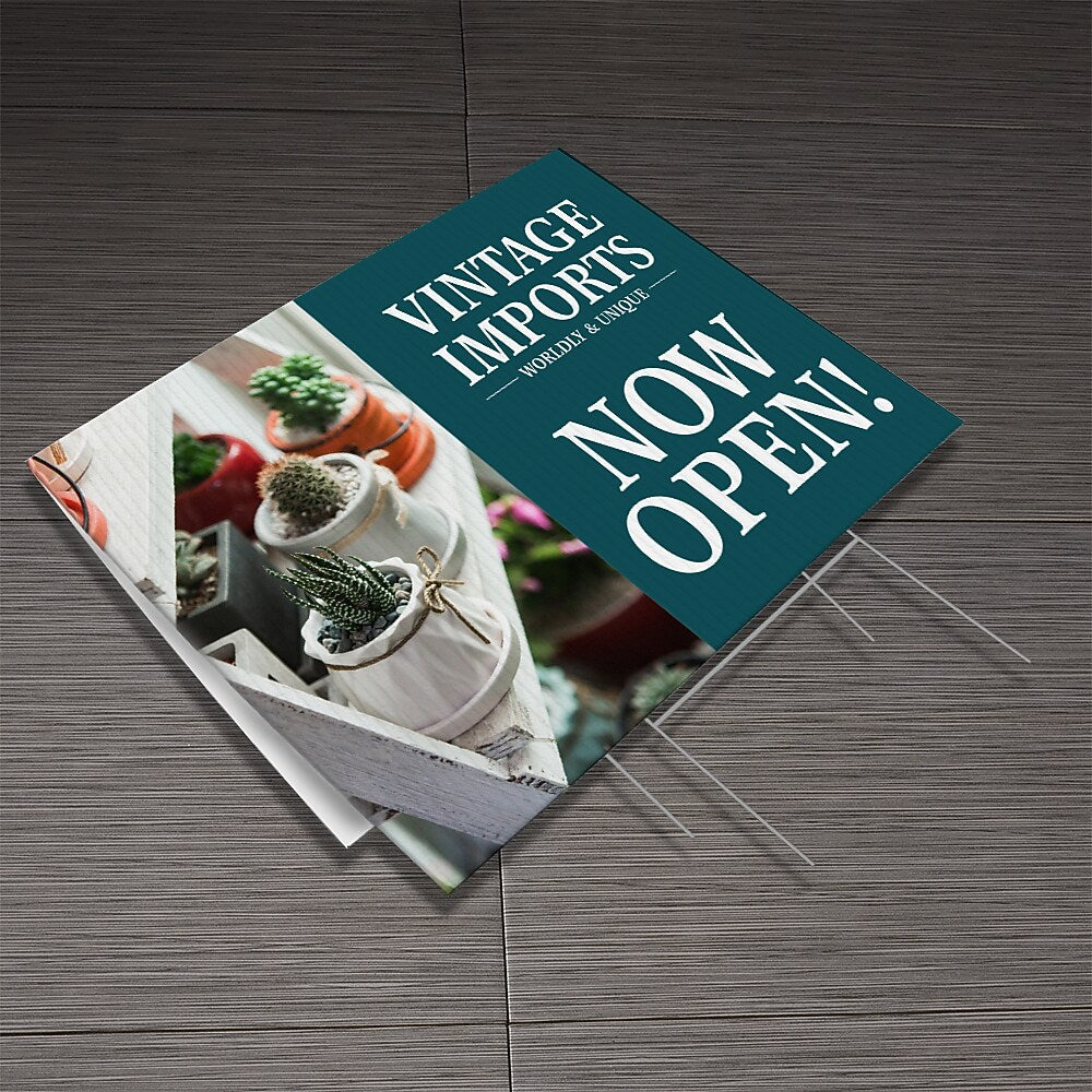 Cosco Economy A-Frame Full Color Corrugated Sidewalk Sign, 18" x 24" each side (same artwork), 5 Signs