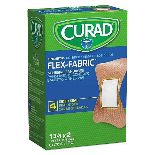 Curad Fingertip Adhesive Bandages, 100/Box (NON25513Z)