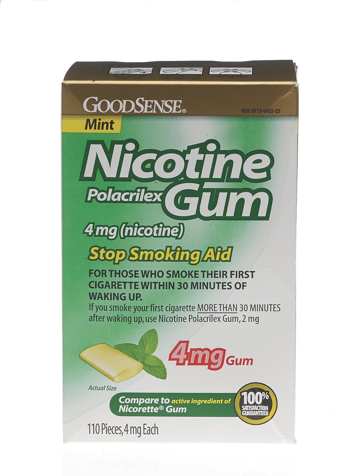 Goodsense Nicotine Gum, Mint, 4 mg, 110/Box (OTC14734)