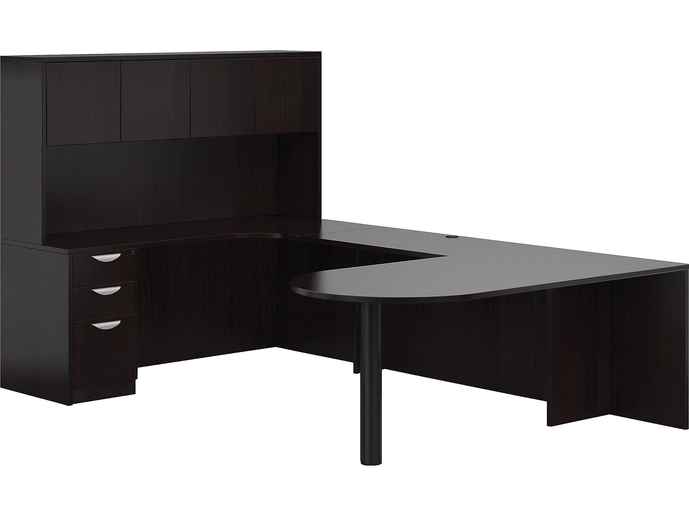 Offices To Go Superior Laminate 102'' L-Shaped Desk, Espresso (TDOTG6-AEL)