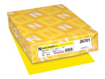 Neenah Paper Exact Brights Multipurpose Paper, 20 lbs., 8.5" x 11", Bright Yellow, 500 Sheets/Ream (26281)