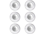 Quartet Glass Board 0.75" Magnets, Clear, 6/Pack (QRT85391)