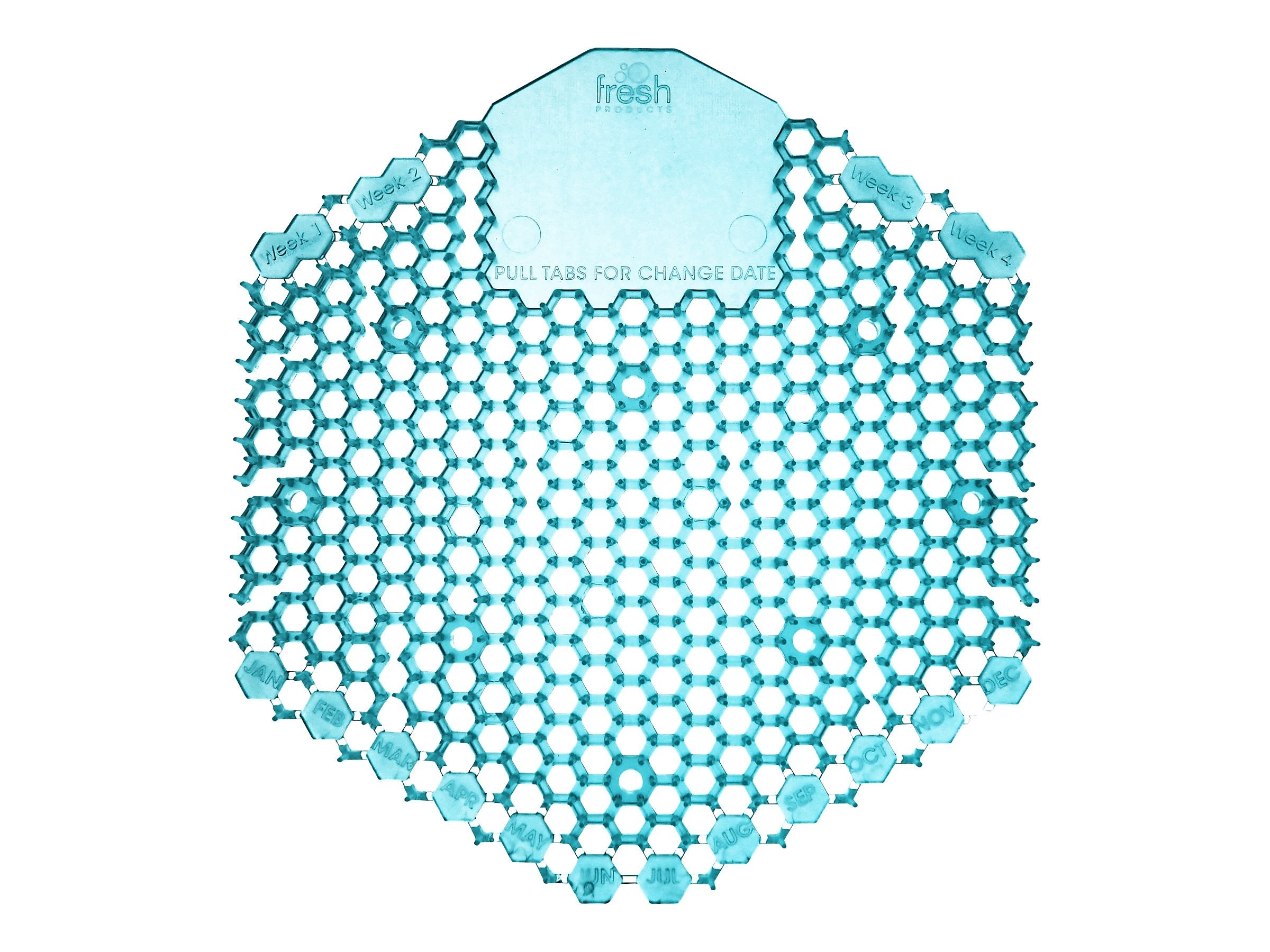 Fresh Products Wave 3D Urinal Screen, Ocean Mist Scent, Blue, 10/Pack (3WDSF08)