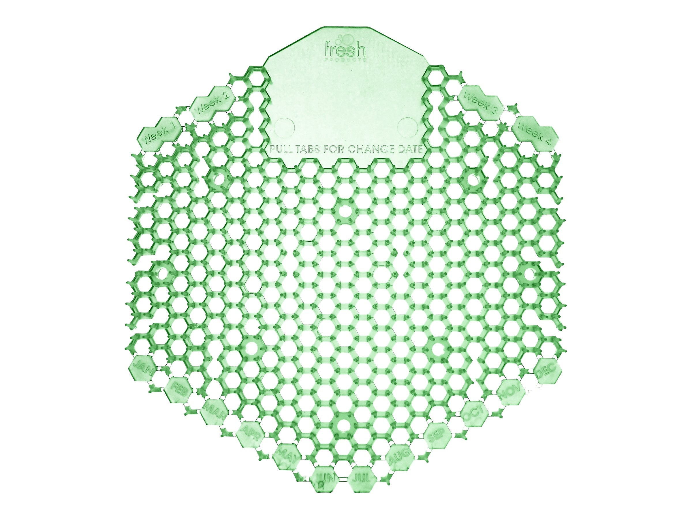 Fresh Products Wave 3D Urinal Screen, Cucumber Melon Scent, Green, 10/Pack (FRS3WDS60CME)