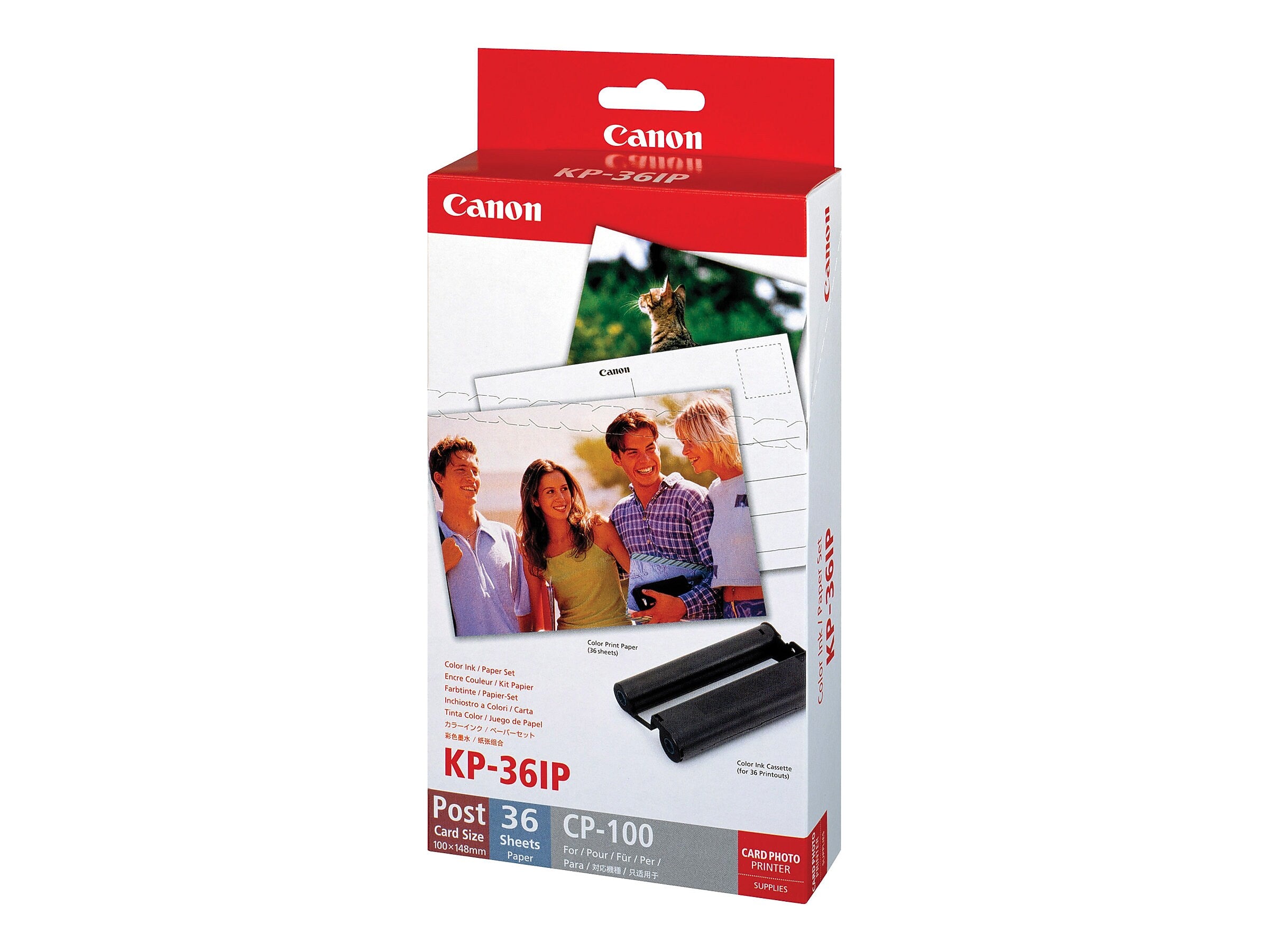Canon Color Ink Cartridge and Photo Paper Value Pack, 36 Prints (KP-36IP)