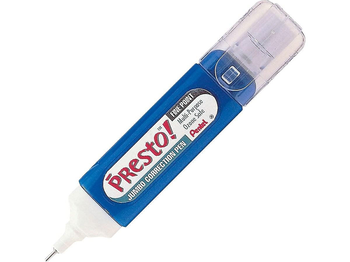 Pentel PRESTO! JUMBO Correction Pen, White (51412/ZL31-W)