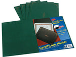 Oxford Certificate Holders, 8.75" x 11.25", Hunter Green, 5/Pack (29900605BGD)