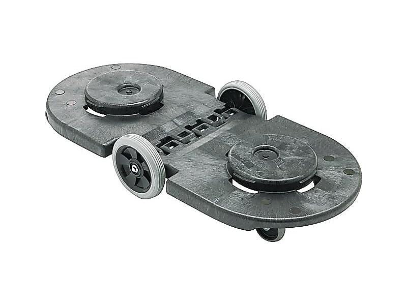 Rubbermaid Brute Tandem Indoor Trash Can Dolly, Black Foam (FG264600BLA)