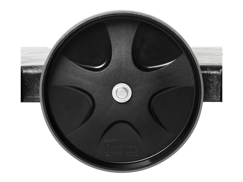 Rubbermaid Brute Tandem Indoor Trash Can Dolly, Black Foam (FG264600BLA)