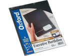 Oxford Monogram Design 2-Pocket Presentation Folders, Black/Gold, 4/Pack (04161)