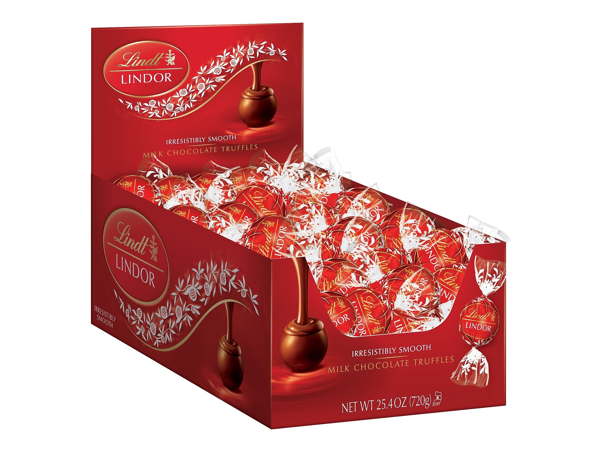 Lindt Lindor Truffle Milk Chocolate Truffles, 25.4 oz., 60/Box (3512)