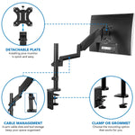 Mount-It! Monitor Arm Desk Mount, Up to 32" Monitor, Black (MI-4761)
