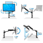 Mount-It! Monitor Arm Desk Mount, Up to 32" Monitor, Black (MI-4761)